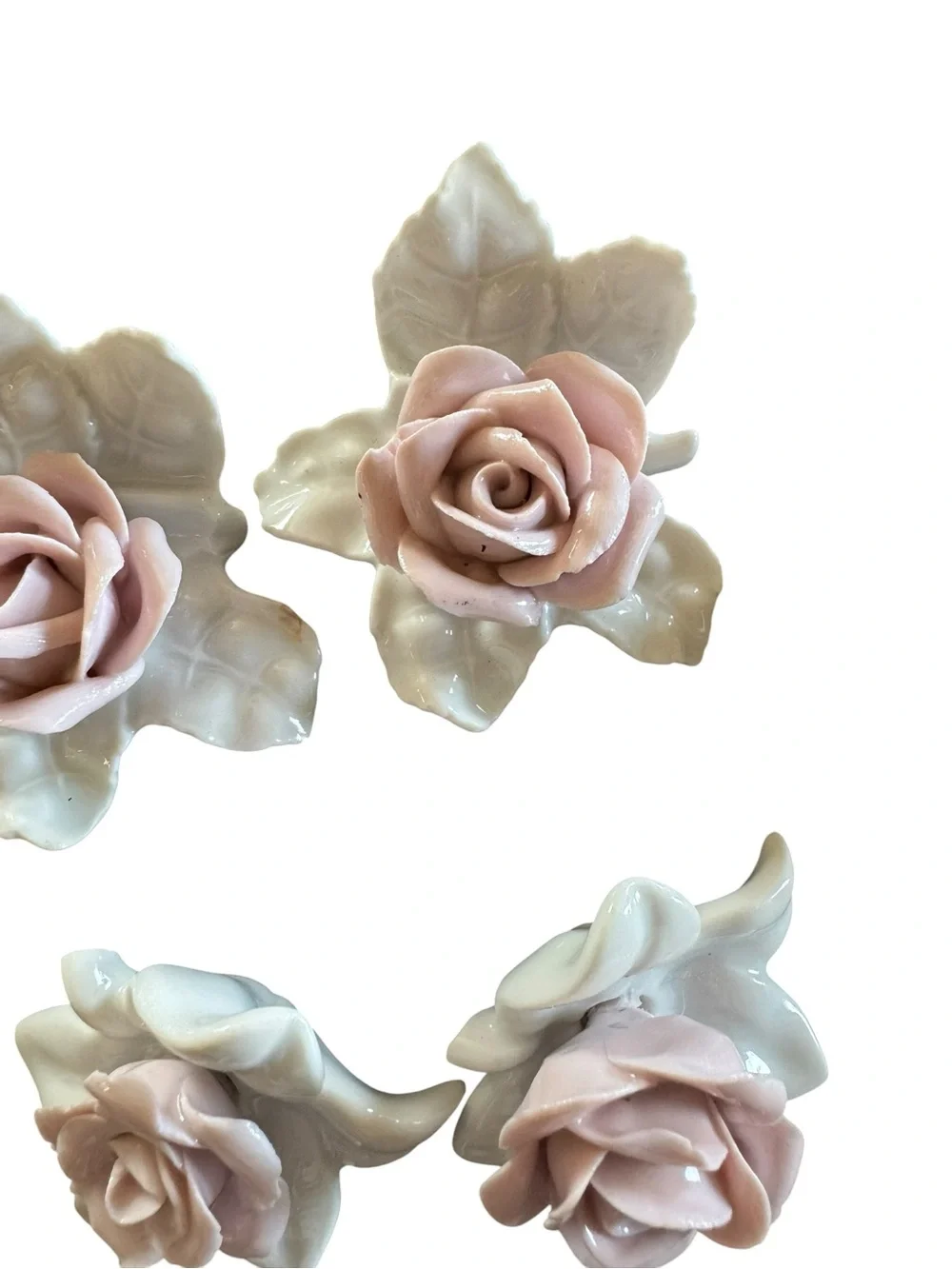 Porcelain Pink Rose Flower Ceramic Accent - Brand Kaiser misc lot